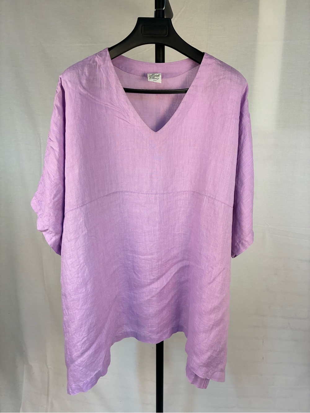 Match Point 100% Linen Lavender Tunic Top XL - Picture 1 of 8